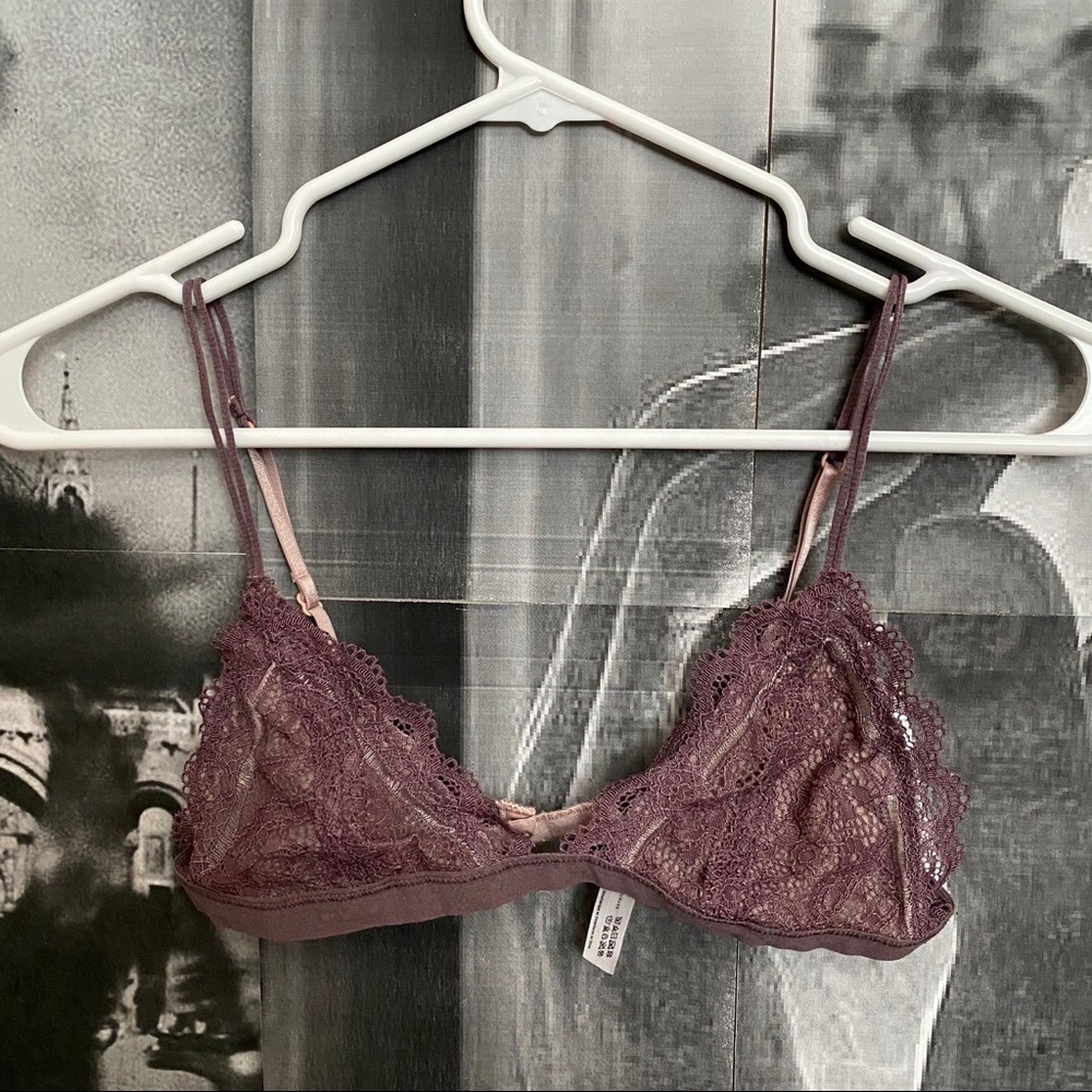 Purple lace bralette